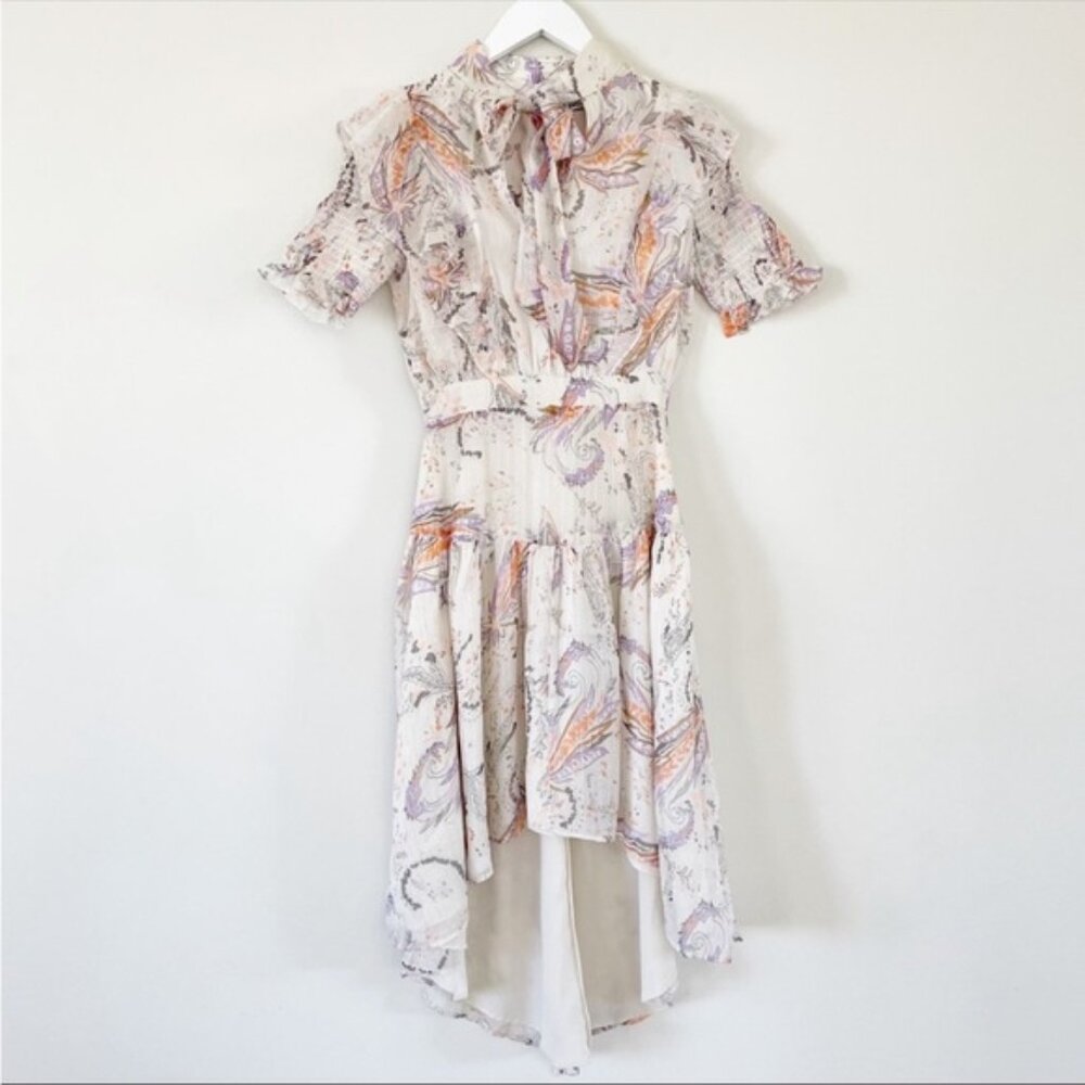 NWT WALTER BAKER Emma Hi-Lo Midi Dress, Color Romantic Vine, Size 6
